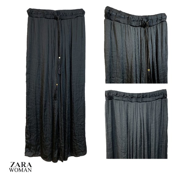 ZARA Women Collection High rise Pleated Wide Leg - Picture 2 of 3